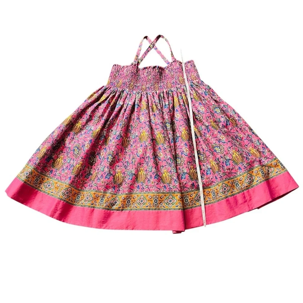 Ralph Lauren Pink and Orange Floral Kids Dress Size 6 NWT